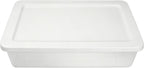 (2 Pack) 41 Quart Under Bed Storage Containers, Flat Storage Bins with Lids, Plastic Material Stackable, for Bedroom, Garage, Pantry, Closet & Home Organization, White