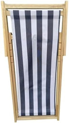 populus Wood Sling Chair Blue Stripe Broad Blue Stripe (Color: Dark Blue) Folding Chaise Lounge Chair