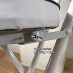 Portable Folding Bar Stool with Backrest, Round Padded Adult Kitchen Folding Chair, Tall Folding Chair, Counter Height Folding Stool for Home, Office (Color : White, Size : Short 55cm/22in)