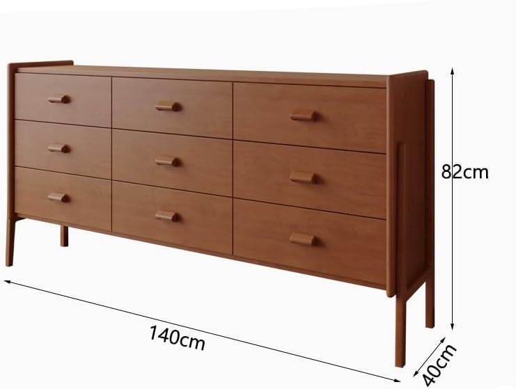Entryway Cabinet Drawer Storage Cabinet Living Room Home Side Cabinet Retro Drawer Entrance Cabinet Sideboard Storage Cabinet(140cm)