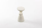 Lucky Stone End Table, Fiberglass Side Table, Modern Minimalist Corner Table, Coffee Table with Decoration, Home Decor for Living Room, Bedroom, Guestroom (Milk White)