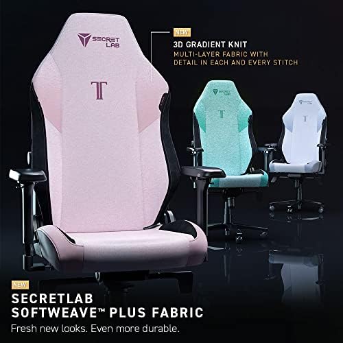 Secretlab Titan Evo Arctic White Gaming Chair - Reclining, Ergonomic, Heavy Duty Computer Chair with 4D Armrest, Magnetic Head Pillow & Lumbar Support - Big and Tall Up to 395lbs - White - Fabric
