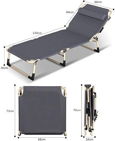 Extra Large Folding Sun Lounger Recliner Chair Adjustable Garden Recliner with 150Kg Support Capacity(Navy)