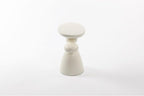 Lucky Stone End Table - Modern Minimalist Fiberglass Side Table for Living Room, Bedroom, Guestroom