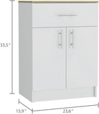 Pantry Cabinet, One Drawer, One Double Door Cabinet with Two Shelves,for Kitchen