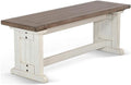 Pemberly Row Modern/Contemporary Farmhouse Wood Dining Bench, Solid Wood, Sturdy and Durable, Kitchen or Dining Seating, Farmhouse Style, Stylish Design