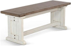 Pemberly Row Modern/Contemporary Farmhouse Wood Dining Bench, Solid Wood, Sturdy and Durable, Kitchen or Dining Seating, Farmhouse Style, Stylish Design