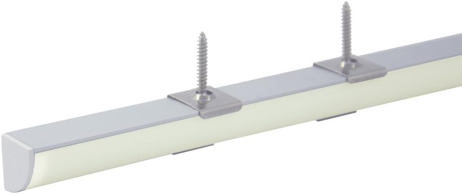 hunhun 10-Pack 6.6ft/ 2Meter V Shape LED Aluminum Channel System with Milky Cover, End Caps and Mounting Clips, Aluminum Profile for LED Strip Light Installations, Very Easy Installation