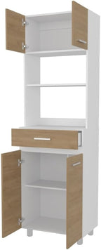 Pantry Cabinet with Storage Drawer, Microwave Locker for Kitchen Hallway, Modern Storage Solution,for Kitchen Home