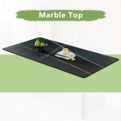 TesNus 63" Modern Dining Table Set for 4,Black Marble Dining Room Table Set for 4-6,Rectangular Sintered Stone Top with Stainless Steel Silver Base 5-7 Piece Kitchen Dining Table Set