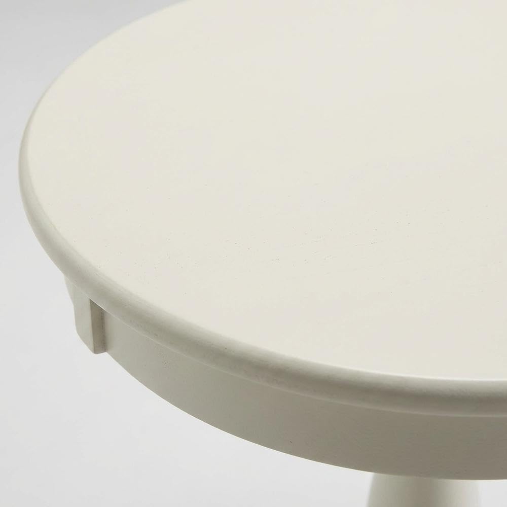 Furnifact White, Accent Side Table, Wood Engineered Wood Construction, Durable Home Design, Warm Stylish Finish, Quality Build for Home