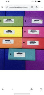 Buddy Bench with Recycled Plastic Frames (Any Color)