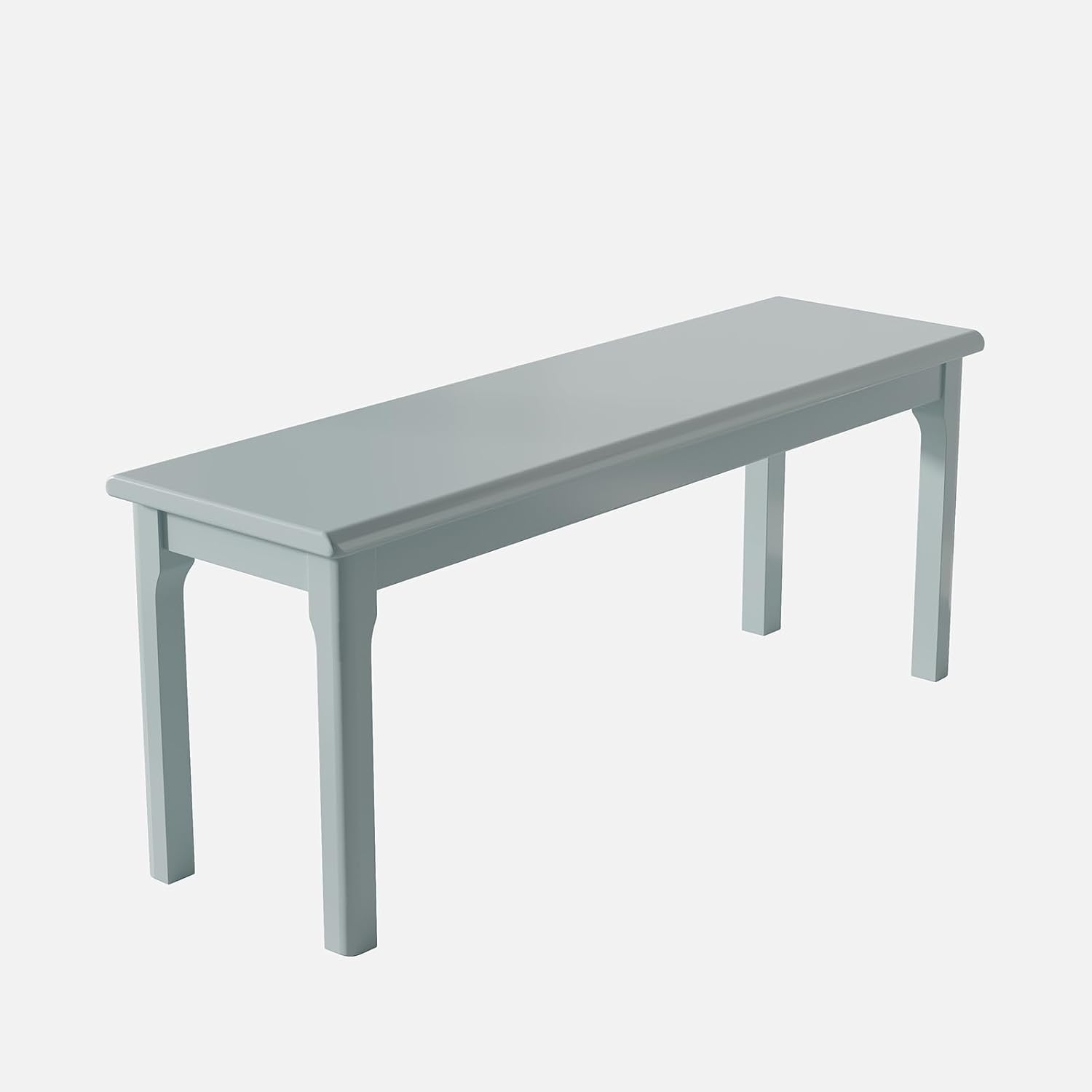 47.2" Solid Wood Dining Bench Entryway Bench Midcentury End of Bed Bench, Outdoor Bench,Rustic Home Décor Furniture Natural Wooden Slab Bench for Bedroom Household Dining Table (Blue)