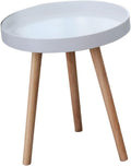Levemolo Mini Round Sofa Side Table Nordic Style Household Corner Table White for Living Room Balcony Use