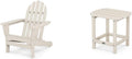 Polywood Adirondack Chair & 18" Side Table Bundle, Sand