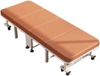 Camping Bed Latex Pad Folding Bed, Home Lounge Chair, Hospital Care, Single, Office, Lunch Break Folding Bed(White,Large)