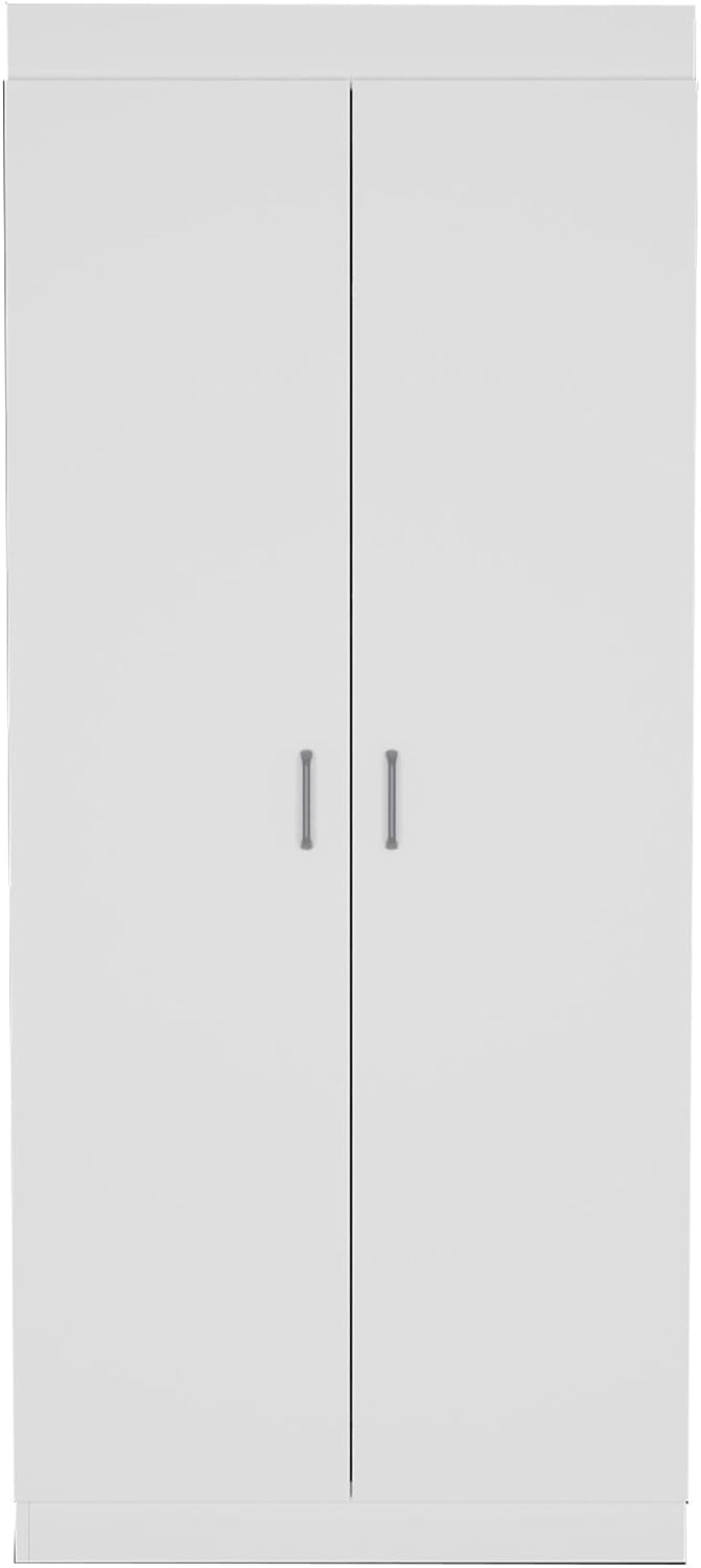 Pantry Double Door Cabinet, Storage Locker with Five Shelves,Three Interior Door Shelves,for Kitchen Home