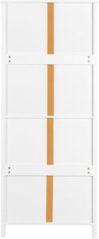 70.87" Tall Kitchen Pantry Storage Cabinet with 4 Doors and Drawer, White Wood Cupboard Locker with and Adjustable Shelves for Kitchen, Dining Room, Living Room, 29.53 inch
