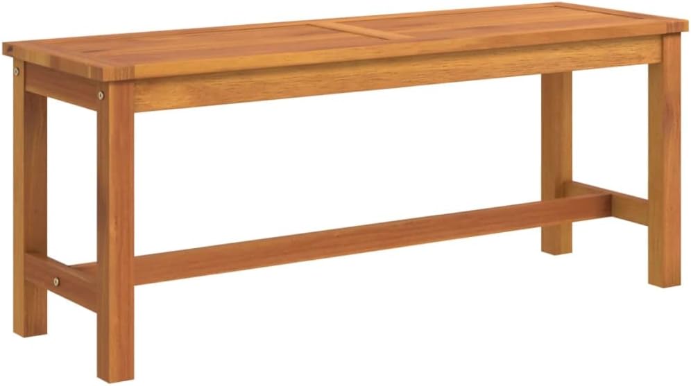 Garden Bench Natural Wood Solid Acacia Wood Medium Durable,Sturdy Solid Acacia Wood Garden Bench with Rustic Charm for Outdoor & Indoor Use Patio Furniture