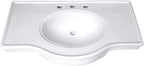 Fauceture VPB1378B Imperial 37" x 22" Ceramic Console Sink Basin, White