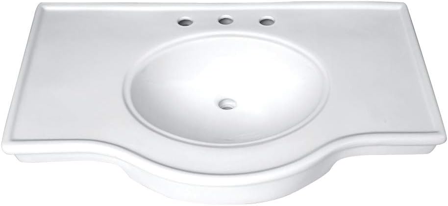 Fauceture VPB1378B Imperial 37" x 22" Ceramic Console Sink Basin, White