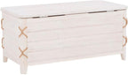 Linon Brosnan Rope Cedar Chest White