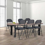 Folding Chairs 6 Pack Black with Padded Seats, 350-LBS Heavy Duty Metal Frame, Portable Design for Home Use, Party Events Outside, No Assembly Required