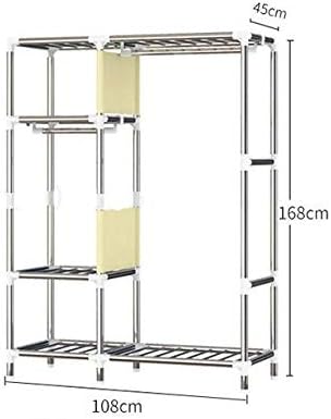 No-Installation Folding Wardrobe Family Bedroom Cloth Art Cabinet All-Steel Frame Rental Room Simple Dormitory Ward