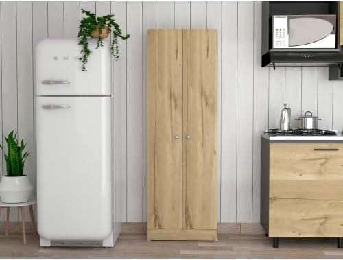 71" Tall Kitchen Pantry Cabinet with Storage, 2-Door Cupboard Credenza Bufffet Cabinet with Inner Shelves, Freestanding Kitchen Hutch for Living Room, Dining Room,Brown