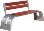 Patio Benches for Outdoors Outdoor Bench Solid Wood Community Square Stainless Steel Park Chair Garden Benches for Outdoors
