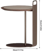 Living Room Sofa Side Table Tea Light Luxury Home Bedroom Saddle Leather Storage Small