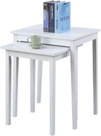 Convenience Concepts American Heritage Nesting End Tables, White