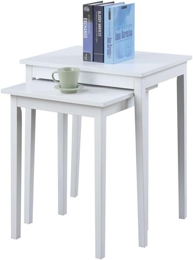 Convenience Concepts American Heritage Nesting End Tables, White