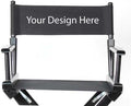 Filmcraft Personalized Tall Director's Chair – Black Finish with Customizable Black Canvas, Complete Professional Package for Filmmakers & Creatives (Black Frame - Black Canvas)