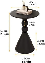 Modern Simple Side Tables, Small Apartment Creative Coffee Table, Iron Design Round End Tables, Suitable for Balcony Living Room, Bedroom Night Stand