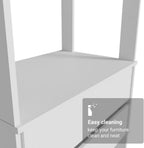 Madesa Kitchen Pantry Storage Rack 27" L with 2 Drawers and Open Shelves Multiuse Cabinet for Kitchen Organization - White