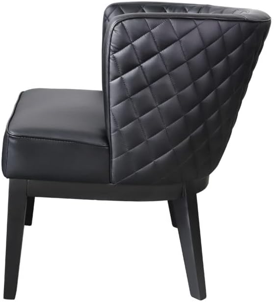 Boss Office Products Black Boss Office Ava Quilted Guest, Accent Or Dining Chair, 29" d x 25.5" w x 28" h (B529QBK-BK)