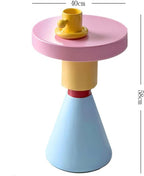 Minimalist Side Table Colorful Small Round Table Sofa Side Mini Storage Bedroom Bedside Corner