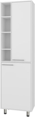 Florence Kitchen Pantry, Multiple Open and Closed Shelves, Modern Design, White