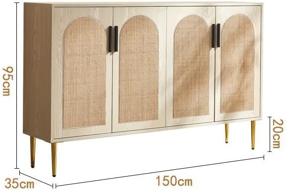 Entryway Cabinet Rattan Wooden Dining Sideboard Storage Cabinet Simple Storage Cabinet Living Room Wall Storage Cabinet Sideboard Storage Cabinet