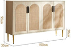 Entryway Cabinet Rattan Wooden Dining Sideboard Storage Cabinet Simple Storage Cabinet Living Room Wall Storage Cabinet Sideboard Storage Cabinet