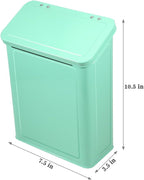 Picowe Magnetic Laundry Storage, Large Metal Lint Holder Bin with Lid for Laundry Room, Space-Saving Trash Container Hanging on Dryer, Washer or Wall Mount Trash Bin (Green)