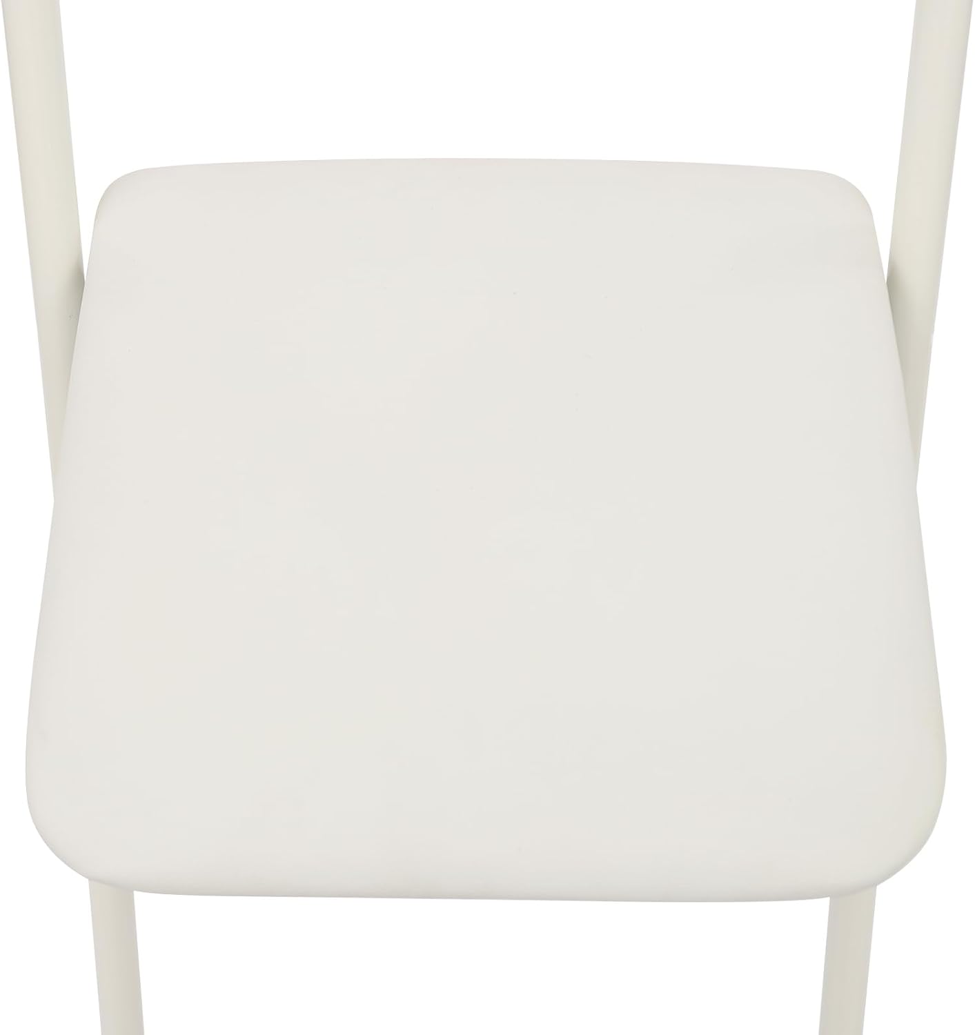 Folding Bar Stool with Backrest, 29 Inch Leather Padded Counter Height Foldable Stool Portable Tall Foldable Chair 275LBS for Gardening Outdoor Kitchen Camping Shop Cafe (White, 1 Pack)
