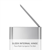 simplehuman Slim Step Can, 5L / 1.3 Gallon Compact Bathroom Trash Can, Liner Pocket®, Sleek Internal Hinge, 150,000-Step All-Steel Pedal, Lid Shox® Silent Close, Brushed Stainless Steel
