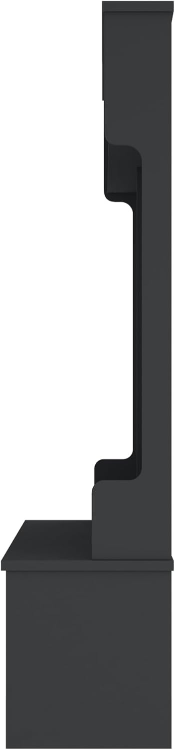 KEIKI Entryway Hall Tree with Bench and Shoe Storage, Coat Rack with 6 Hooks and Shoe Cubbies, Hall Tree Organizer Coat Rack with Shoe Storage for Entryway Hallway, Black