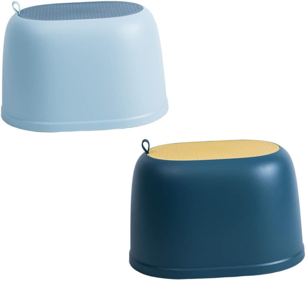 PRETYZOOM Bathroom Bench Skid-Resistant Design Plastic Portable Stool for Boys and Girls and Adults Easy Storage