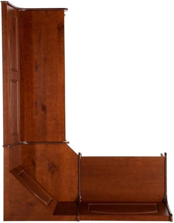 Riverbay Furniture Kitchen Dining Wood Corner Unit, Walnut Brown Finish, Pine and MDF, Under Bench Storage, 67" x 48" x 33.5", Versatile Space-Saving Bench for Organized and Functional Kitchen Seating