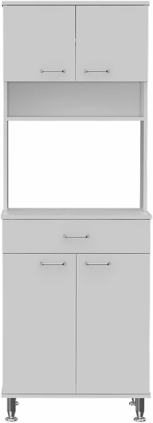 Santa Maria 1-Drawer 1-Shelf Kitchen Pantry with Adjustable Legs