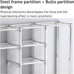 Foldable Wardrobe Portable Closet Oxford Fabric Thick Wardrobe Storage Closet Easy to Assemble Closet Wardrobe Temporary Closet for Bedroom
