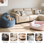 Hem Dgpy Bean Bag Filler 10lbs, Shredded Memory Foam Filling for Bean Bag Chair Refill, Stuffing for Pillow, Punching Bag, Dog Bed, Cushions, Couch (Blue & White)